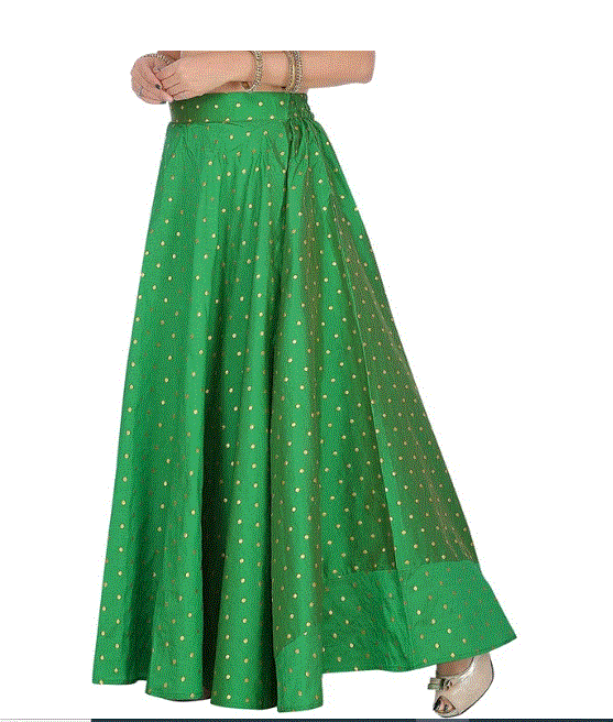 Shop Olive Green Brocade Floor Length Skirt Festive Wear Online at Best  Price | Cbazaar